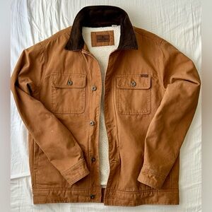 Woolrich Telluride Canvas Sherpa Work Jacket - Medium - Tan / Brown